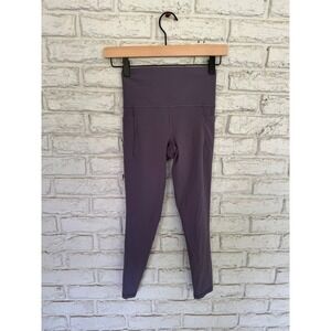 Athleta Salutation Stash Pocket 7/8 Tights Leggings Size XXS Purple Activewear